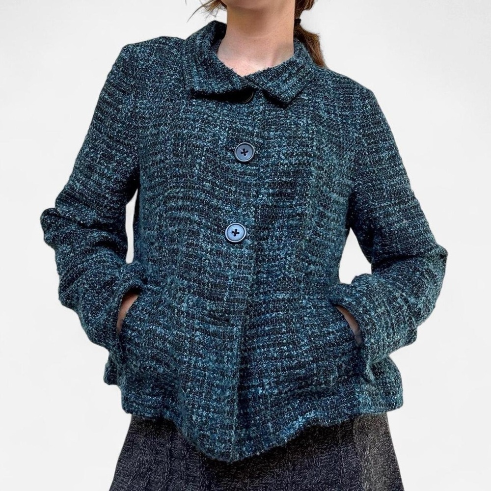 Coldwater Creek Dark Teal Pea Coat